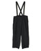ISNAM2604D LINEN/COTTON PLAIN OVERDYE ADJUSTER TACK PANTS WITH SUSPENDERS