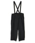 ISNAM2604D LINEN/COTTON PLAIN OVERDYE ADJUSTER TACK PANTS WITH SUSPENDERS