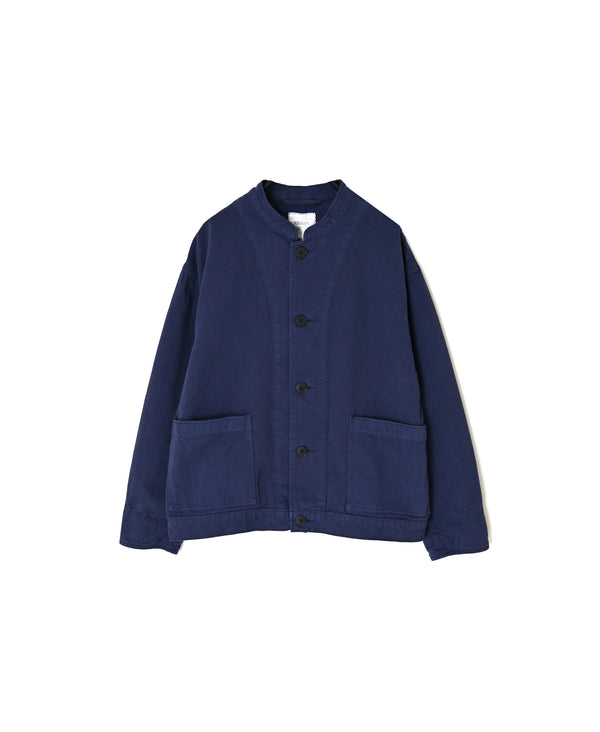 ISNAM2652CTD AUTOLOOM COTTON TWILL OVERDYE BANDED COLLAR JACKET