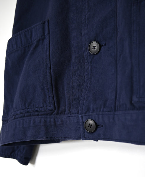 ISNAM2652CTD AUTOLOOM COTTON TWILL OVERDYE BANDED COLLAR JACKET