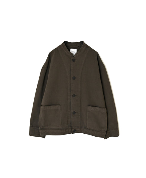 ISNAM2652CTD AUTOLOOM COTTON TWILL OVERDYE BANDED COLLAR JACKET