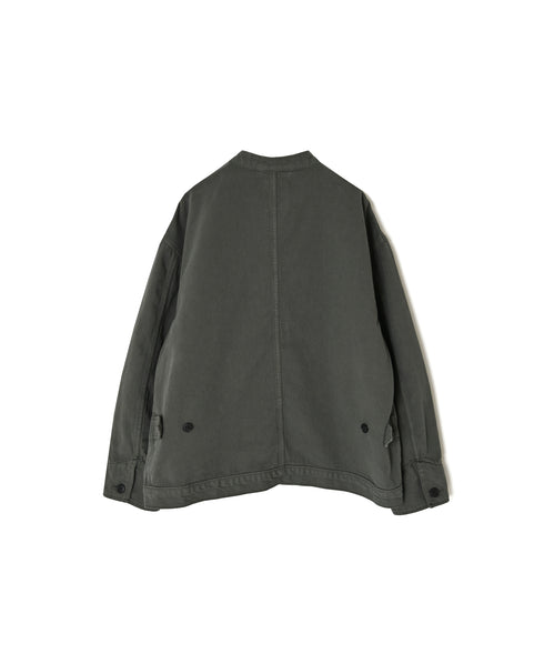 ISNAM2652CTD AUTOLOOM COTTON TWILL OVERDYE BANDED COLLAR JACKET
