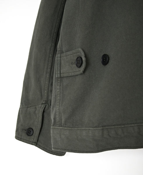ISNAM2652CTD AUTOLOOM COTTON TWILL OVERDYE BANDED COLLAR JACKET