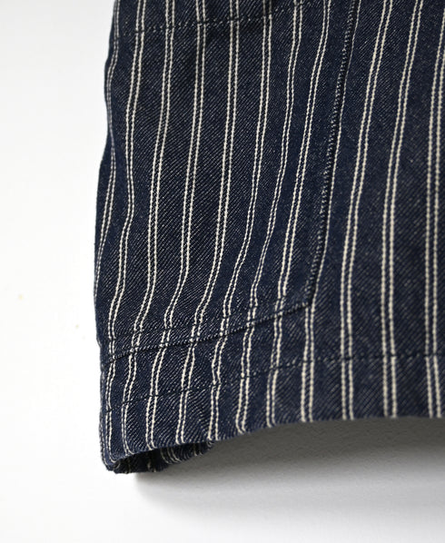 ISNAM2662W YARN DYED INDIGO 2STRIPE WASH VEST