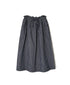 ISNAM2663W YARN DYED INDIGO 2STRIPE WASH PLEATED SKIRT