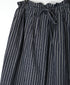 ISNAM2663W YARN DYED INDIGO 2STRIPE WASH PLEATED SKIRT