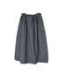 ISNAM2663W YARN DYED INDIGO 2STRIPE WASH PLEATED SKIRT