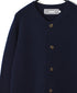 JNAMP2651 SUPER FINE LAMBSWOOL CREW NECK SADDLE SHOULDER CARDIGAN