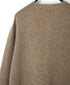 JNAMP2651 SUPER FINE LAMBSWOOL CREW NECK SADDLE SHOULDER CARDIGAN