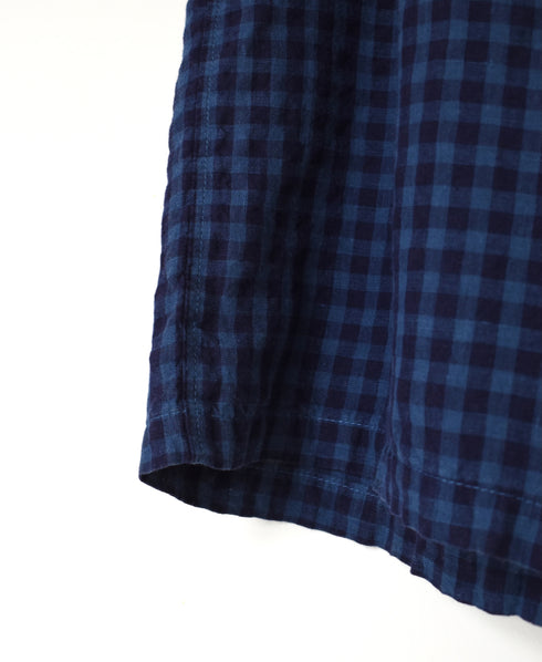 LNHT1713LC LINEN CHECK OVERDYE EASY PANTS
