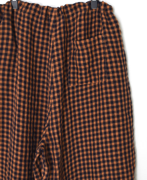 LNHT1713LC LINEN CHECK OVERDYE EASY PANTS