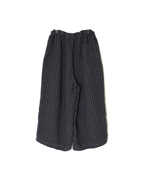 LNHT1713LC LINEN CHECK OVERDYE EASY PANTS