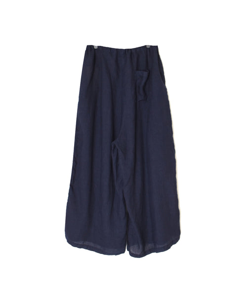 LNHT1713L LINEN PLAIN OVERDYE EASY PANTS