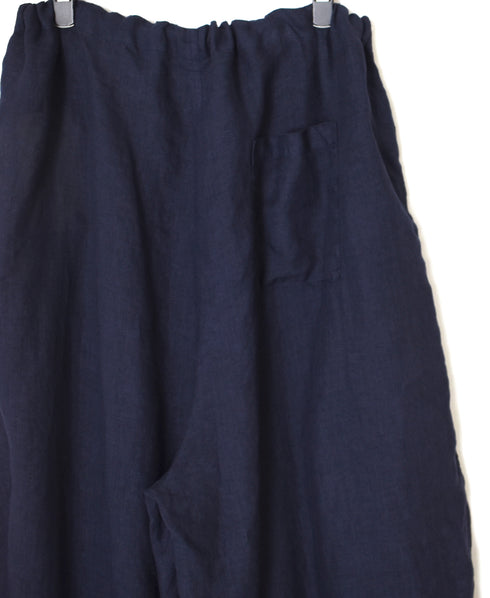 LNHT1713L LINEN PLAIN OVERDYE EASY PANTS