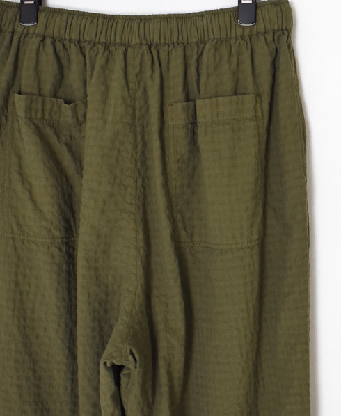 MDSH2483D 80s ORGANIC COTTON ( BIG CHECK x SMALL CHECK ) OVERDYE EASY PANTS WITH LINING