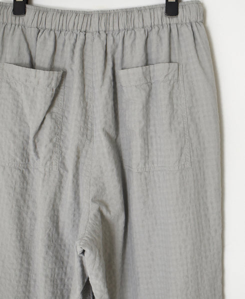 MDSH2483D 80s ORGANIC COTTON ( BIG CHECK x SMALL CHECK ) OVERDYE EASY PANTS WITH LINING