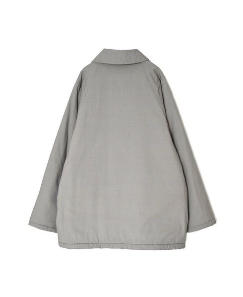 MDSH26521 PADDED 60s ORGANIC POPLIN PLAIN REGULAR COLLAR OVER HALF COAT