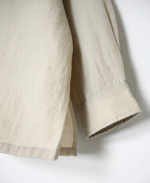 MDSH26531 BOILED WOOL PLAIN BANDED COLLAR JACKET