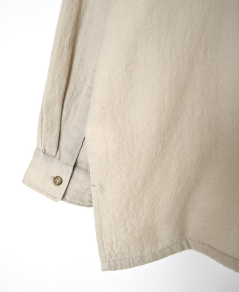 MDSH26531 BOILED WOOL PLAIN BANDED COLLAR JACKET
