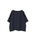 NAM1631LP LINEN PLAIN OVERDYE BOAT NECK S/SL SHIRT
