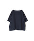NAM1631LP LINEN PLAIN OVERDYE BOAT NECK S/SL SHIRT