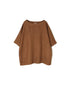 NAM1631LP LINEN PLAIN OVERDYE BOAT NECK S/SL SHIRT