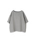NAM1631LP LINEN PLAIN OVERDYE BOAT NECK S/SL SHIRT