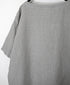 NAM1631LP LINEN PLAIN OVERDYE BOAT NECK S/SL SHIRT
