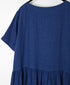 NAM1632LP LINEN PLAIN OVERDYE BOAT NECK S/SL ONE-PIECE