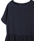 NAM1632LP LINEN PLAIN OVERDYE BOAT NECK S/SL ONE-PIECE