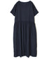 NAM1632LP LINEN PLAIN OVERDYE BOAT NECK S/SL ONE-PIECE
