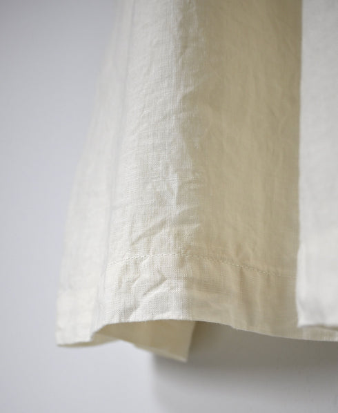 NAM1632LP LINEN PLAIN OVERDYE BOAT NECK S/SL ONE-PIECE