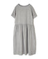 NAM1632LP LINEN PLAIN OVERDYE BOAT NECK S/SL ONE-PIECE