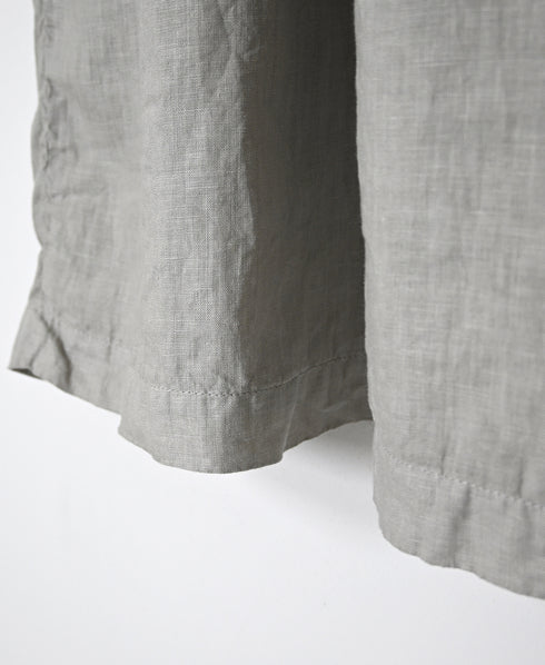 NAM1633LP LINEN PLAIN (OVERDYE) BOAT NECK NO/SL ONE-PIECE