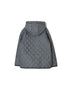 NAM2556 PLAIN POLYESTER×FLEECE REVERSIBLE HIGH COLLAR HOODED JACKET