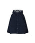 NAM2556 PLAIN POLYESTER×FLEECE REVERSIBLE HIGH COLLAR HOODED JACKET