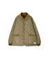 NAM2652PP POLYESTER × POLYESTER OVERSIZED STAND FALL COLLAR JACKET WITH RIBBED CUFF