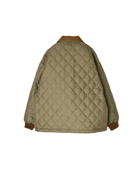 NAM2652PP POLYESTER × POLYESTER OVERSIZED STAND FALL COLLAR JACKET WITH RIBBED CUFF