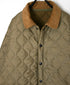 NAM2661 POLYESTER × FLEECE HEAT QUILT OVERSIZED STAND FALL COLLAR JACKET