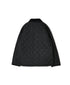 NAM2661 POLYESTER × FLEECE HEAT QUILT OVERSIZED STAND FALL COLLAR JACKET