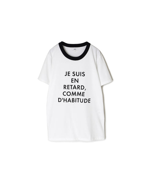 NFA2601P47 "RETARD" 4.4oz COTTON JERSEY CREW NECK S/SL RINGER T-SHIRT