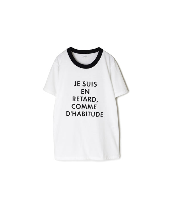 NFA2601P47 "RETARD" 4.4oz COTTON JERSEY CREW NECK S/SL RINGER T-SHIRT