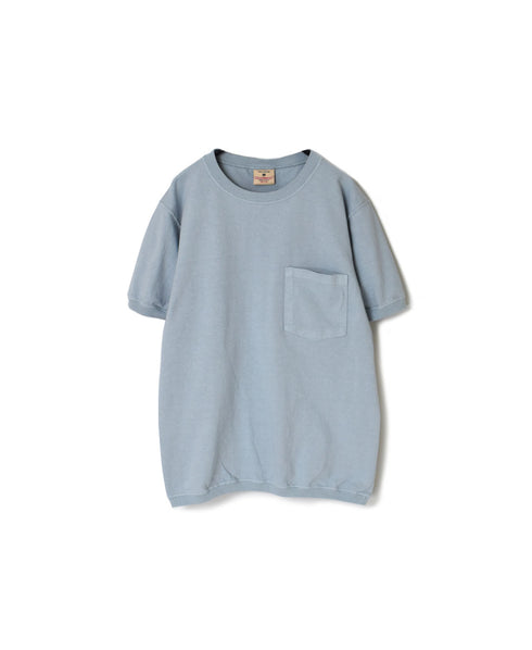 NGT9801P 7.2oz HEAVY WEIGHT COTTON CREW-NECK S/SL POCKET-T CUFF AND HEM RIB
