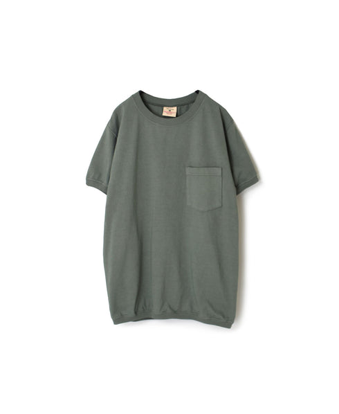 NGT9801P 7.2oz HEAVY WEIGHT COTTON CREW-NECK S/SL POCKET-T CUFF AND HEM RIB