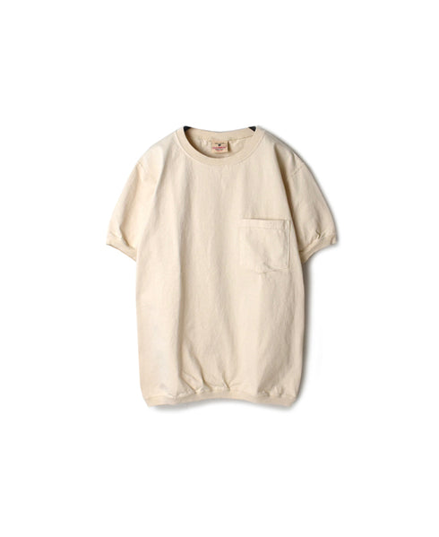 NGT9801P 7.2oz HEAVY WEIGHT COTTON CREW-NECK S/SL POCKET-T CUFF AND HEM RIB