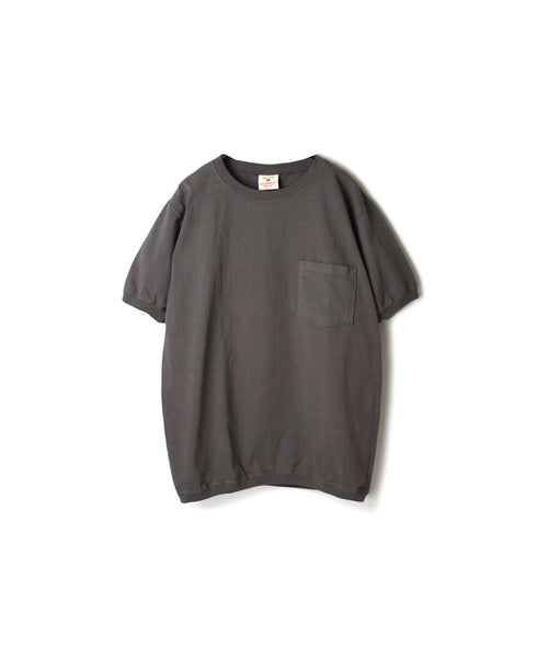 NGT9801P 7.2oz HEAVY WEIGHT COTTON CREW-NECK S/SL POCKET-T CUFF AND HEM RIB