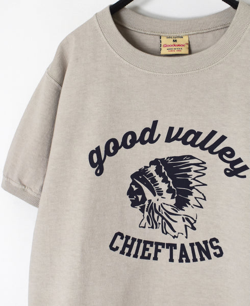 NGT9801 2841 7.2oz HEAVY WEIGHT COTTON "CHIEFTAINS" 7.2oz CREW-NECK S/SL TEE CUFF & HEM RIB