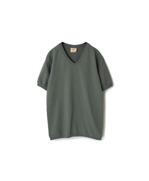 NGW1701 7.2oz HEAVY WEIGHT COTTON V-NECK S/SL TEE CUFF AND HEM RIB