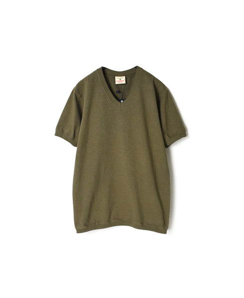 NGW1701 7.2oz HEAVY WEIGHT COTTON V-NECK S/SL TEE CUFF AND HEM RIB