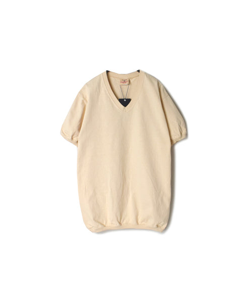 NGW1701 7.2oz HEAVY WEIGHT COTTON V-NECK S/SL TEE CUFF AND HEM RIB